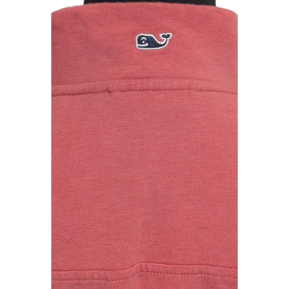 Vineyard Vines Edgartown 1/4 Zip Pullover Men's Size L Coral Pima Cotton Blend - Picture 2 of 11